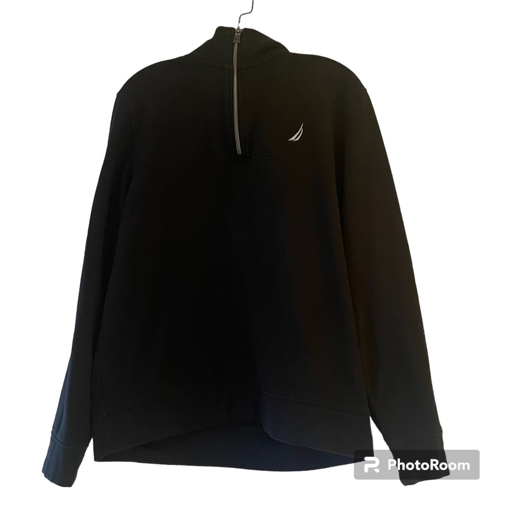 Nautica Black Turtle Neck Zip up Jacket Men’s Medium Warm Fabric